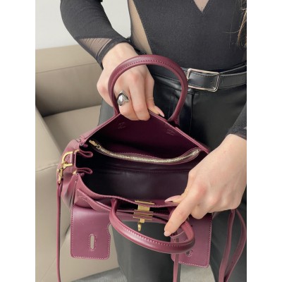 Сумка жіноча Balenciaga Bel Air Tote Bag - Premium бордовий золото середній Баленсіага