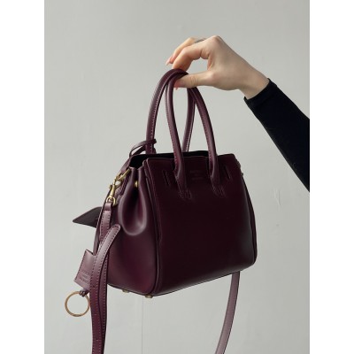 Сумка жіноча Balenciaga Bel Air Tote Bag - Premium бордовий золото середній Баленсіага