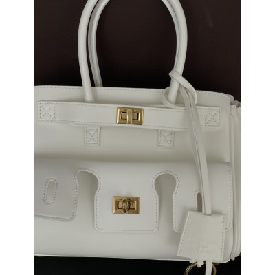 Сумка жіноча Balenciaga Bel Air Tote Bag - Premium білий золото середній Баленсіага