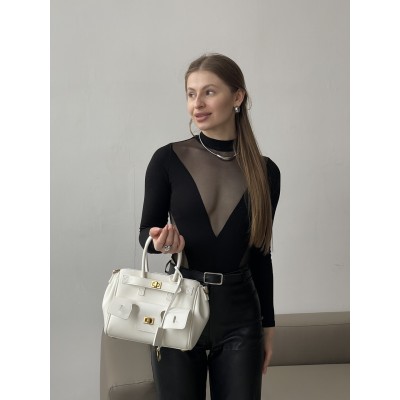 Сумка жіноча Balenciaga Bel Air Tote Bag - Premium білий золото середній Баленсіага