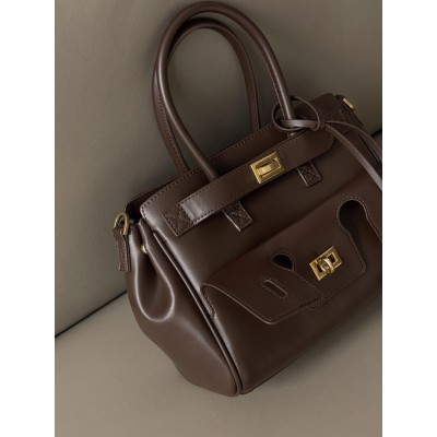 Сумка жіноча Balenciaga Bel Air Tote Bag - Premium коричневий золото середній Баленсіага