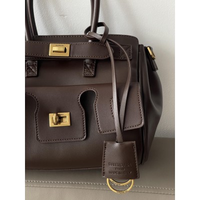 Сумка жіноча Balenciaga Bel Air Tote Bag - Premium коричневий золото середній Баленсіага