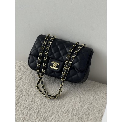 Сумка жіноча Chanel classic - 24 size крос боді чорний Шанель Сумка жіноча Chanel classic - 24 size крос боді чорний Шанель