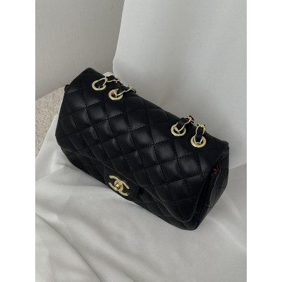 Сумка жіноча Chanel classic - 24 size крос боді чорний Шанель