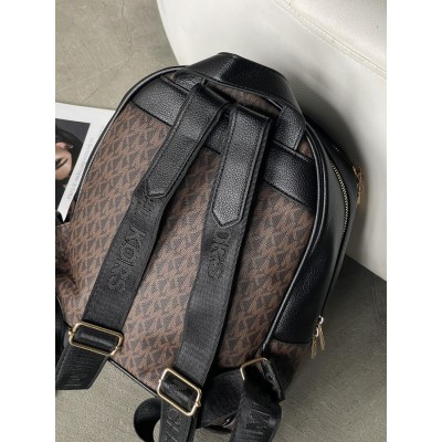 Жіночий рюкзак Michael Kors Kenly Medium Adina коричнево-чорний Мішель Корс