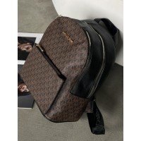 Жіночий рюкзак Michael Kors Kenly Medium Adina коричнево-чорний Мішель Корс