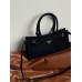 Жіноча сумка Prada Medium Suede Tote Bag через плече чорний Прада
