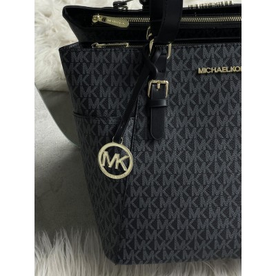 Сумка жіноча Майкл Корс чорний шопер Michael Kors Charlotte Top Zip Tote Shoulder Bag шоппер