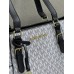 Сумка жіноча Майкл Корс шопер білий Michael Kors Charlotte Top Zip Tote Shoulder Bag