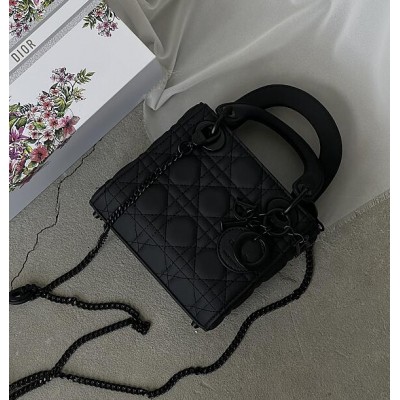 Сумка жіноча Mini Lady Dior Bag Black Ultramatte Cannage чорний матовий Діор (Premium) Сумка жіноча Mini Lady Dior Bag Black Ultramatte Cannage чорний матовий Діор (Premium)