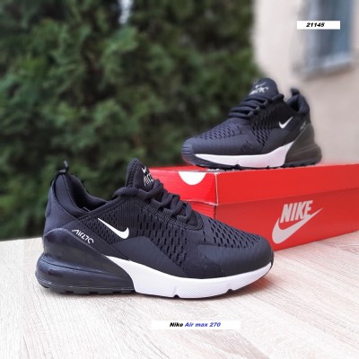 Nike Air max 270 черные с белым, Размер 38