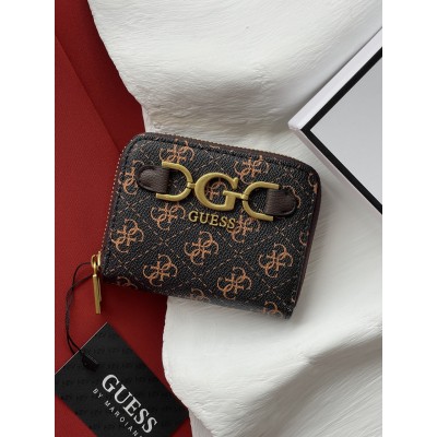 Жіночий гаманець Guess Dagan 4G міні коричневий Гесс