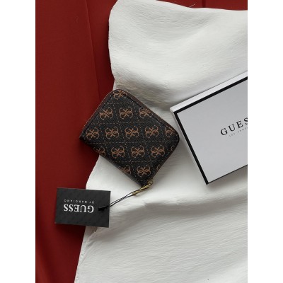 Жіночий гаманець Guess Dagan 4G міні коричневий Гесс