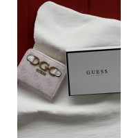Гаманець жіночий Guess Dagan 4G logo міні пудровий Гесс