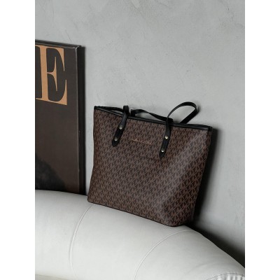 Сумка жіноча шопер Майкл Корс коричневий + чорні ручки на плече Michael Kors шоппер Сумка жіноча шопер Майкл Корс коричневий + чорні ручки на плече Michael Kors шоппер