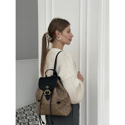 Жіночий коричневий рюкзак Coach Kleo Backpack Коуч Клео