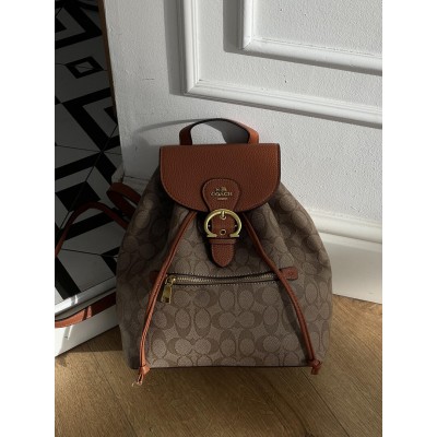 Жіночий коричневий рюкзак Coach Kleo Backpack Коуч Клео