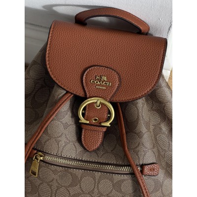 Жіночий коричневий рюкзак Coach Kleo Backpack Коуч Клео