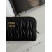 Гаманець Miu Miu жіночий великий чорний стьобаний