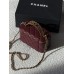 Женская сумка Chanel Vanity Logo Handle Premium бордовый кросс боди через плече Шанель