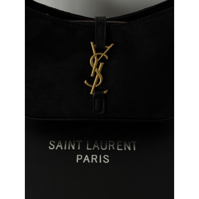 Жіноча сумка Yves Saint Laurent Le 5 A 7 YSL чорний замшевий Ів Сен Лоран
