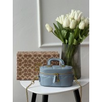 Жіноча сумка Coach Trail Crossbody 17 блакитний через плече Коуч