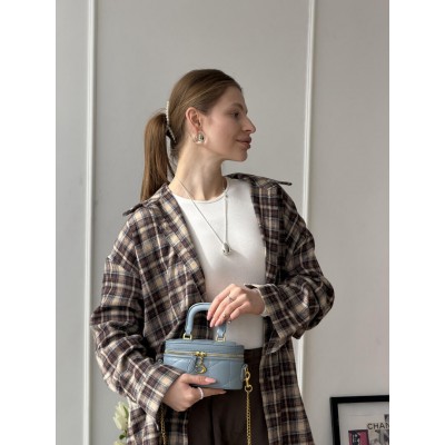 Жіноча сумка Coach Trail Crossbody 17 блакитний через плече Коуч