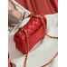Клатч жіноча сумка Chanel Mini Lambskin Coco Charms Rectangular Classic через плече червоний Шанель маленька