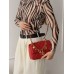 Клатч жіноча сумка Chanel Mini Lambskin Coco Charms Rectangular Classic через плече червоний Шанель маленька