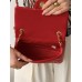 Клатч жіноча сумка Chanel Mini Lambskin Coco Charms Rectangular Classic через плече червоний Шанель маленька