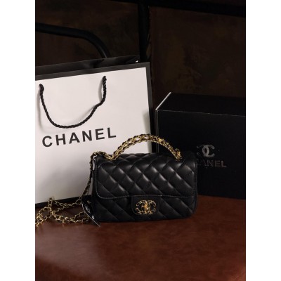 Клатч жіноча сумка Chanel Letter Logo Top Handle Flap Wallet on Chain через плече чорний Шанель маленька Клатч жіноча сумка Chanel Letter Logo Top Handle Flap Wallet on Chain через плече чорний Шанель маленька