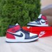 Nike AIR Jordan 1 retro высокие белые с черным и красным, Размер 39
