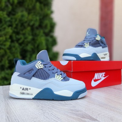 Nike Air Jordan 4 Сірі з зеленим, Розмір 45