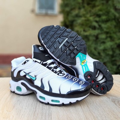 Nike Air Max Plus TN белые с черным и зеленым, Размер 45