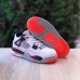 Nike air jordan 4 retro білі з чорним та червоним, Розмір 37