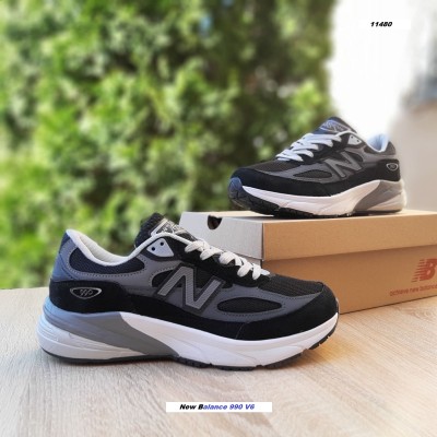 New Balance 990 V6 чорні з білим та сірим, Розмір 42