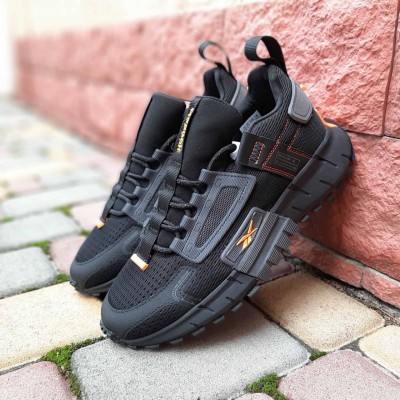Reebok Zig Kinetica Edge черные с оранжевым, Размер 44
