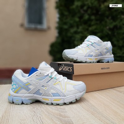 Asics Gel Kahana 8 білі з блакитним та жовтим, Розмір 37