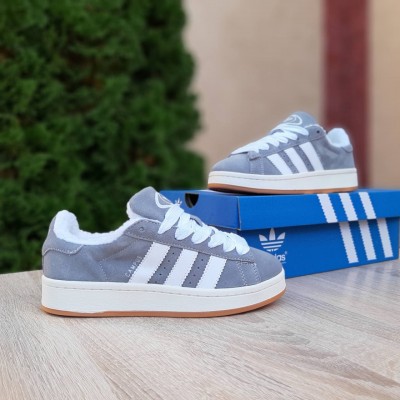 Adidas CAMPUS Серые с белым, Размер 37