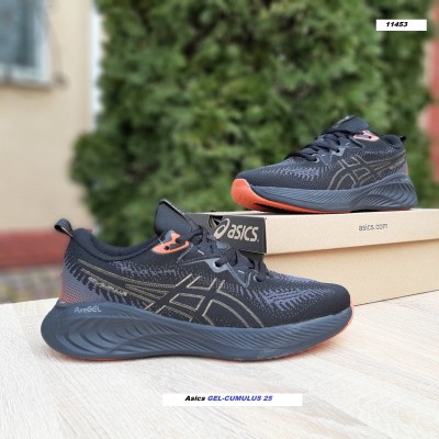 Asics GEL-CUMULUS 25 черные с оранжевым, Размер 44