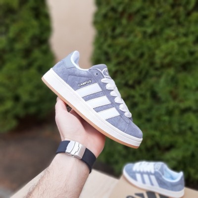 Adidas Campus серые с белым, Размер 43