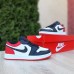 Nike Air Jordan 1 low Білі з чорним та червоним, Розмір 37