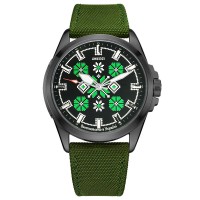 Awarder Embroidery Black-Green Green  Battery 10ATM