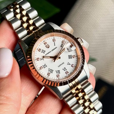 Pagani Design PD-1794L Silver-Rose Gold-White