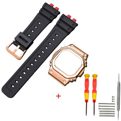 Ремінець + безель (рант) для Casio G-Shock GMW-B5000 Red-Black RG Ремінець + безель (рант) для Casio G-Shock GMW-B5000 Red-Black RG