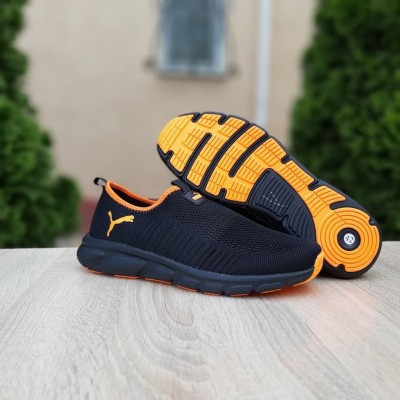 Puma черные с оранжевым, Размер 38