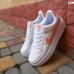 Nike Air Force 1 Shadow белые с серым с пудрой, Размер 36
