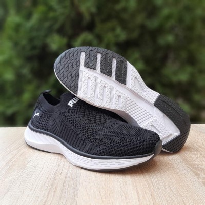 PUMA SOFTRIDE тапкі мокасіни сліпони чорні на білій, Розмір 44