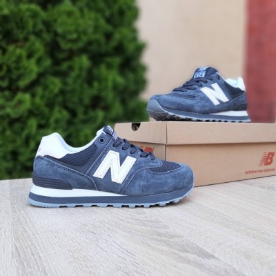 New Balance 574 темно сірі (біла N), Розмір 38