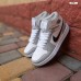 Nike Air Jordan 1 MID білі з сірим, Розмір 44